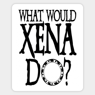 Xena Shirt Xena Warrior Princess WHAT WOULD XENA Do? Chakram of Light Magnet